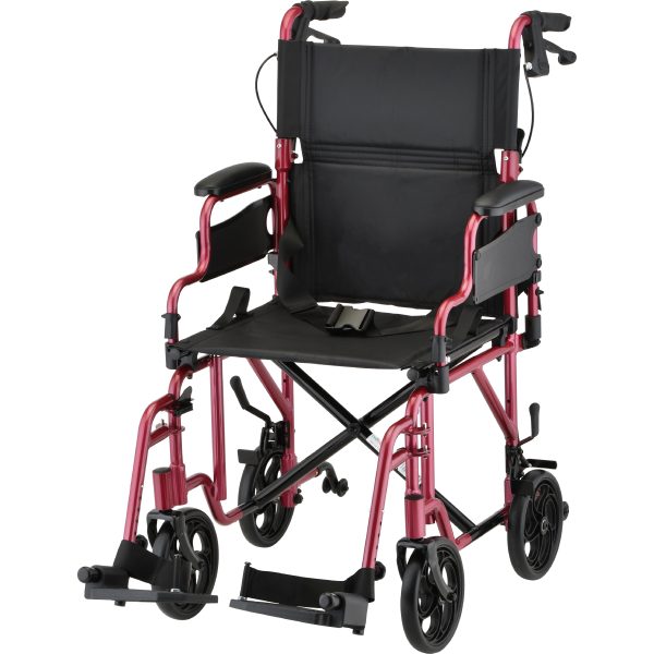 Lightweight Transport Chair with Locking Hand Brakes